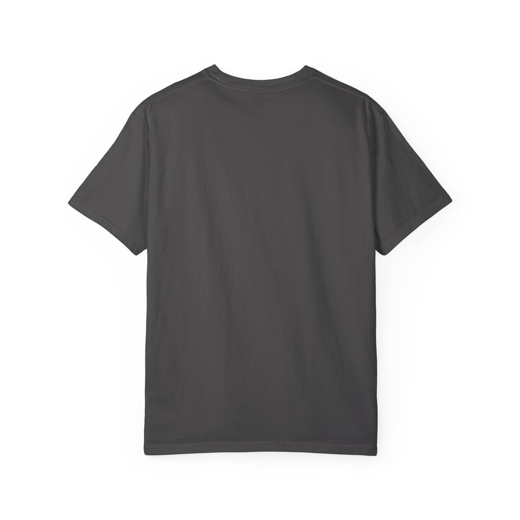 Back of the graphite Shadow & Sunlight tee, plain with no print