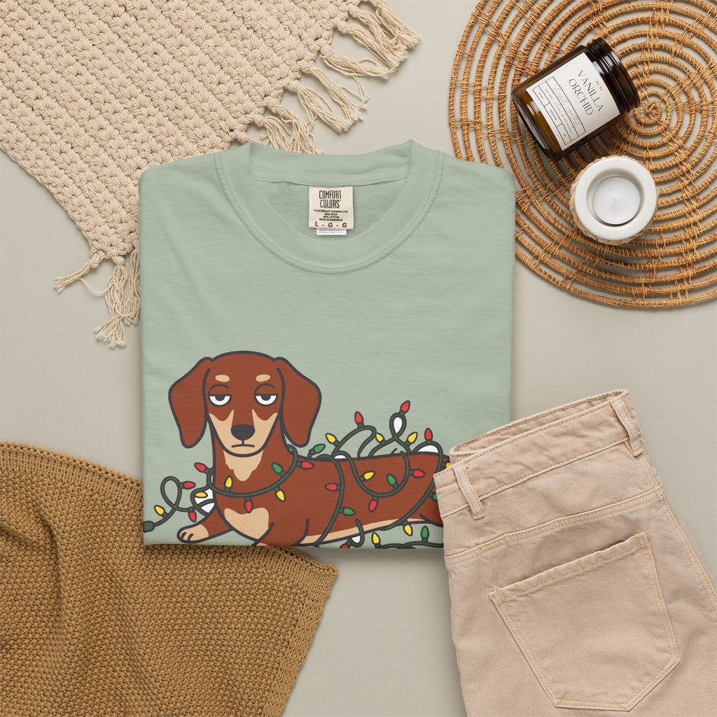 Helping Dachshund Christmas Tee