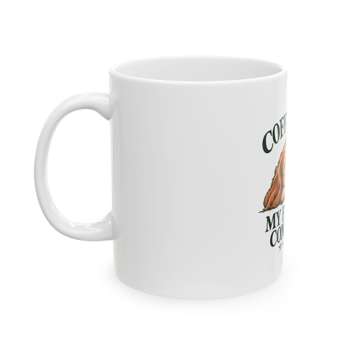 Coffee With My Favorite Companion Ceramic Mug by Tail & Tonic - product photo 3