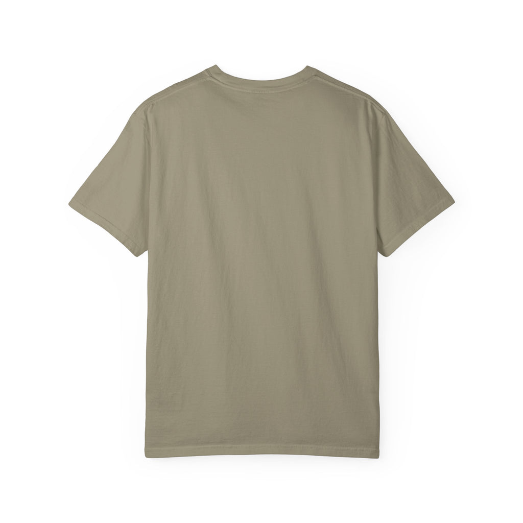 Back of the sandstone Botanical Frenchie tee, plain with no print