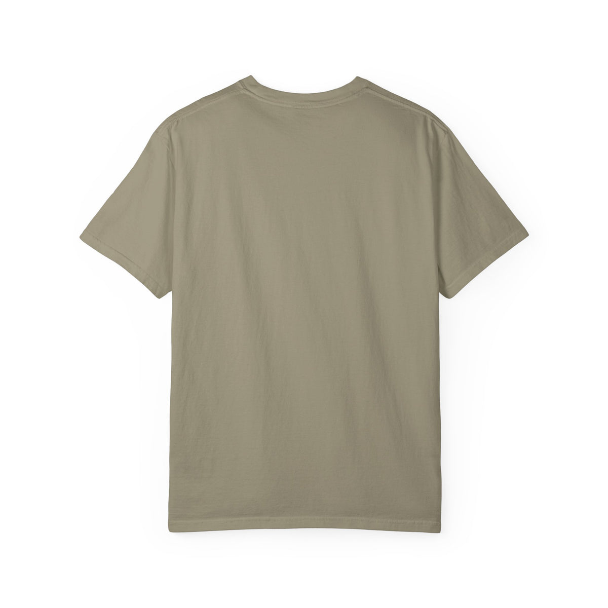 Back of the sandstone Botanical Frenchie tee, plain with no print