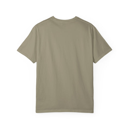 Back of the sandstone Botanical Frenchie tee, plain with no print