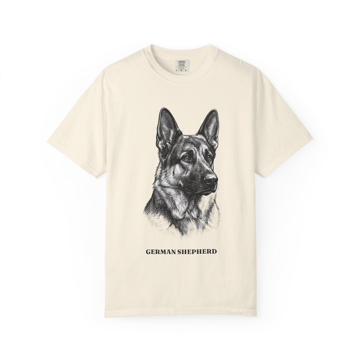 German Shepherd Engraving Tee