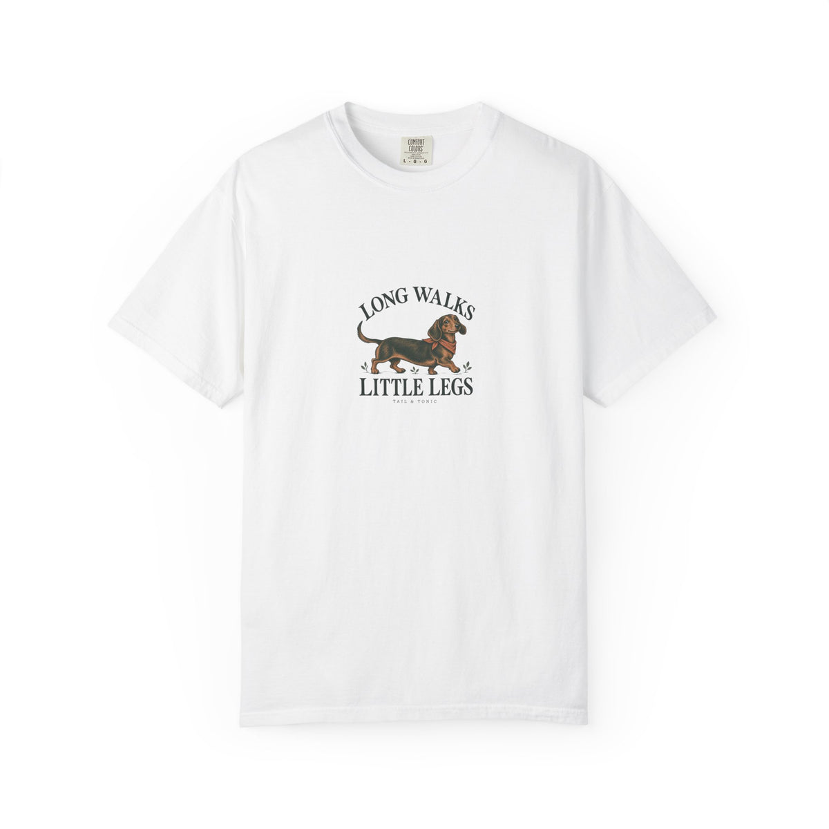 Long Walks Little Legs Dachshund Tee by Tail & Tonic - product photo 1