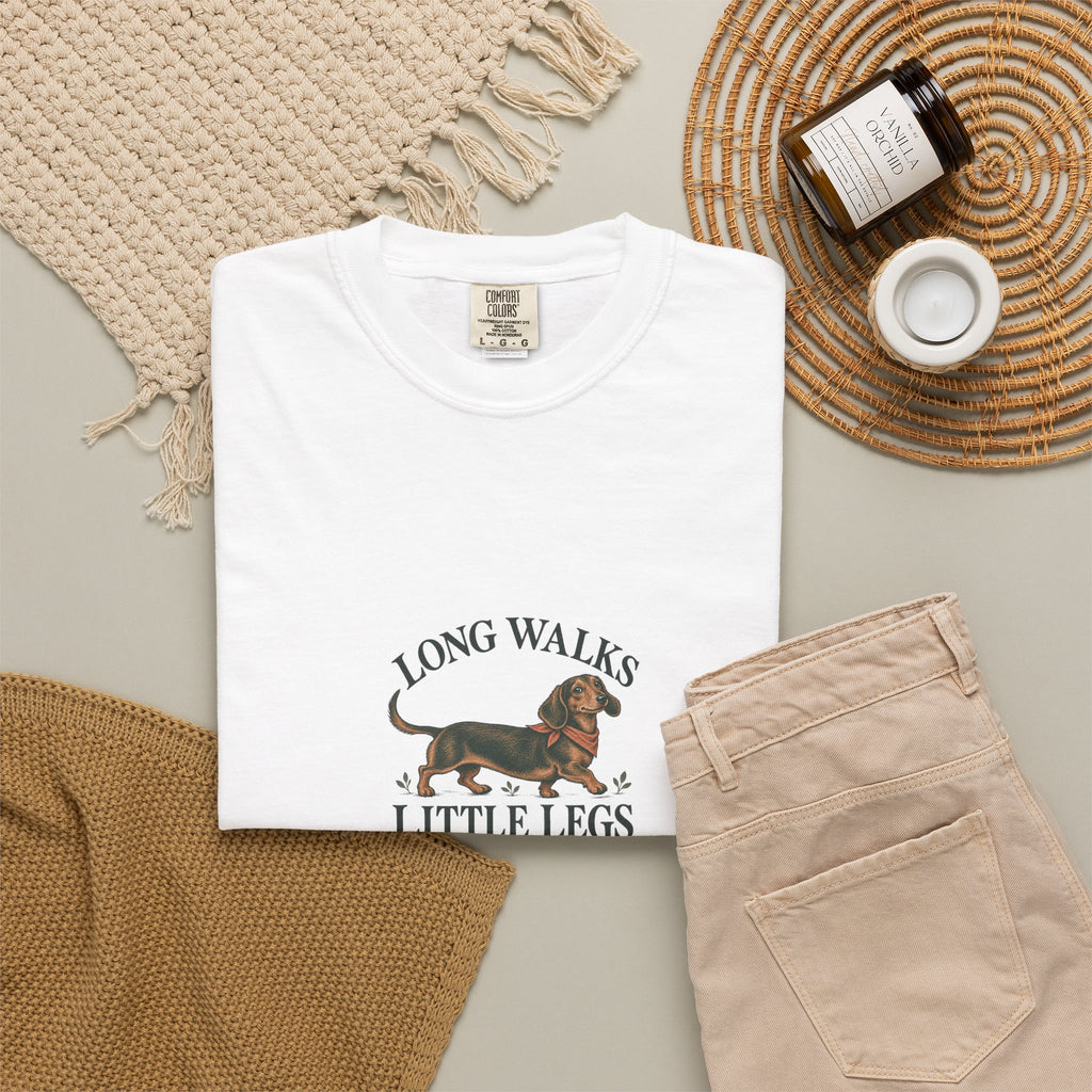 Long Walks Little Legs Dachshund Tee by Tail & Tonic - product photo 4