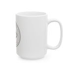 Espresso & Paws 15oz mug seen from the side with the handle on the right