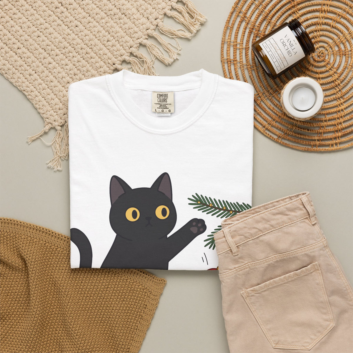 Ornament Removal Specialist Black Cat Tee