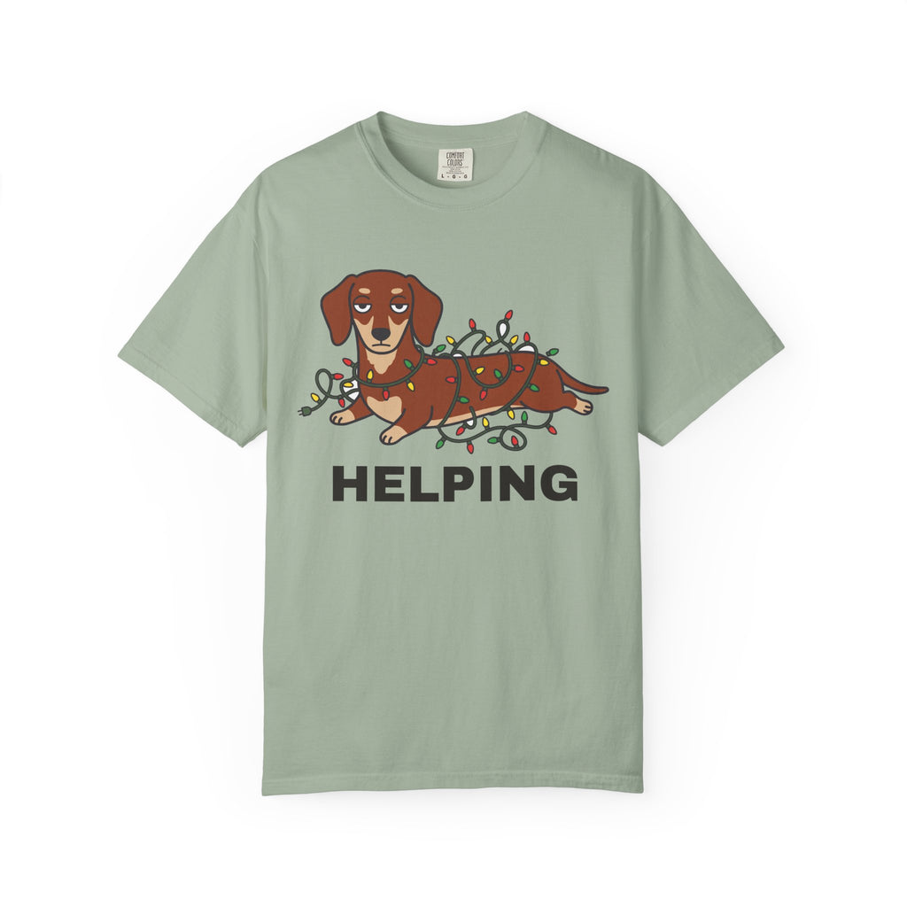 Helping Dachshund Christmas Tee
