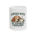 Coffee With My Favorite Companion Ceramic Mug by Tail & Tonic - product photo 1