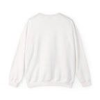 Back of the white Quiet Company crewneck, plain with no print