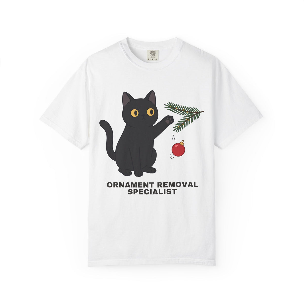 Ornament Removal Specialist Black Cat Tee
