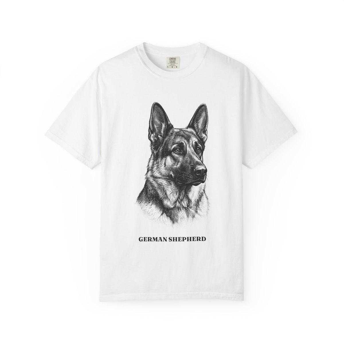 German Shepherd Engraving Tee