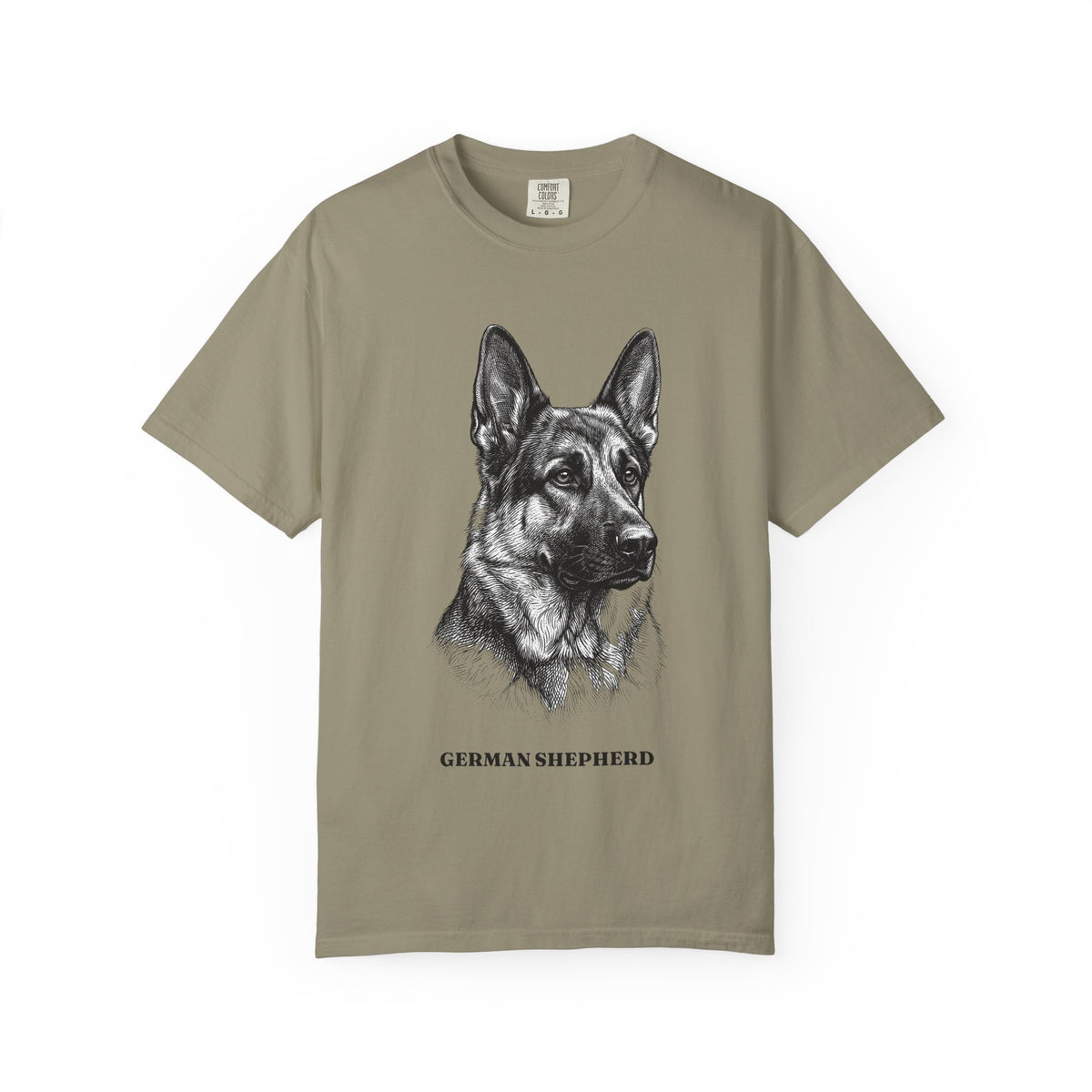 German Shepherd Engraving Tee