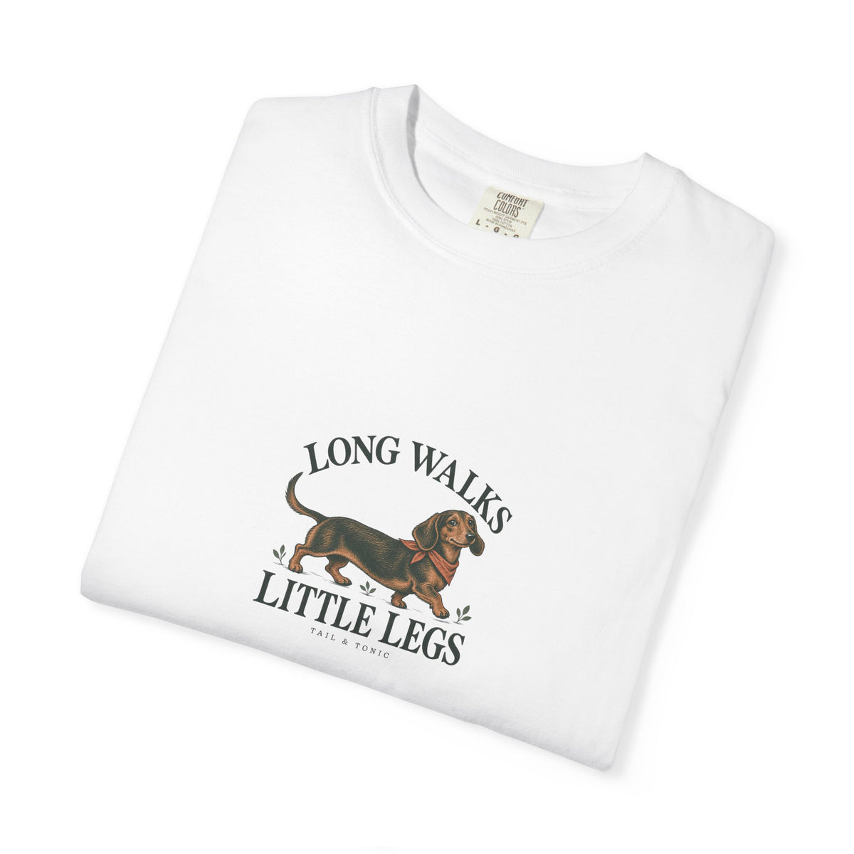 Long Walks Little Legs Dachshund Tee by Tail & Tonic - product photo 3
