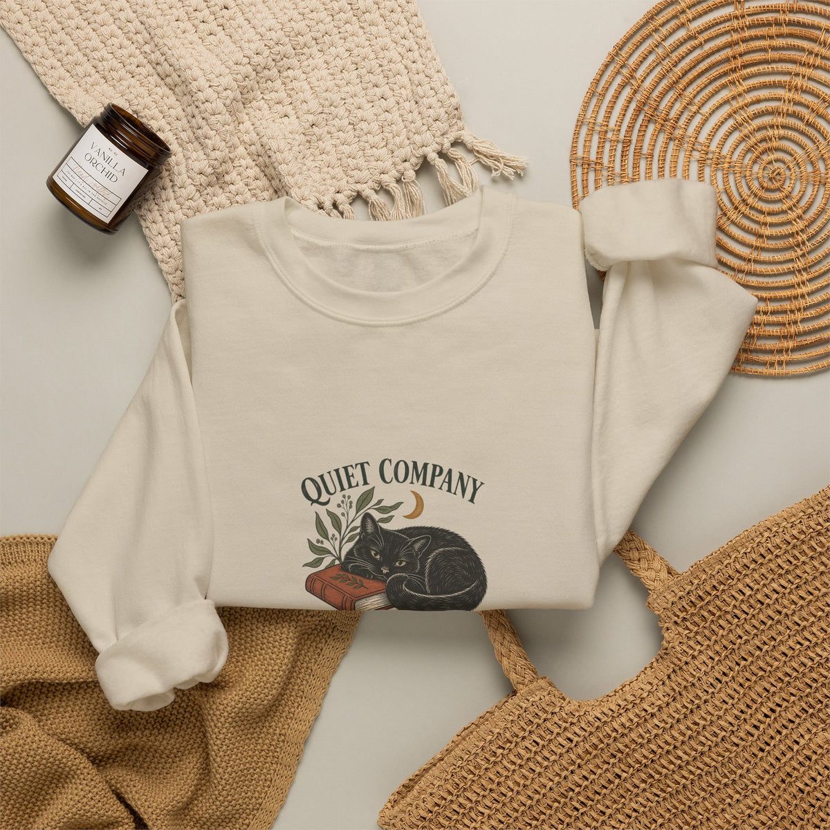 Quiet Company Black Cat Crewneck by Tail & Tonic - product photo 4